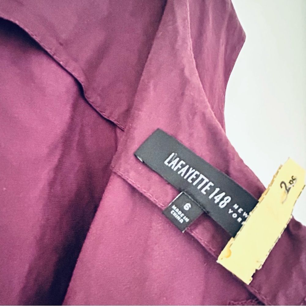 Lafayette 148 New York Purple Sheath Midi Dress - Picture 3 of 4